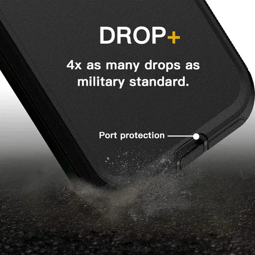 Miniatura 4 de AICase para iPhone 13/iPhone 14 con funda con clip para cinturón, protector de pantalla, funda protectora resistente de grado militar, protección