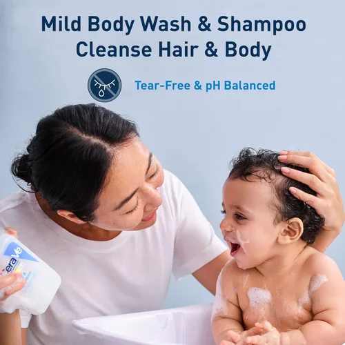 Miniatura 10 de CeraVe Jabón y champú para bebés, 2 en 1, sin lágrimas, para piel y cabello, sin fragancia, parabenos, tintes, ftalatos y sulfatos, baño y jabón