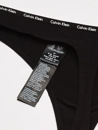 Miniatura 5 de Calvin Klein Tanga de algodón con logotipo para mujer, paquete múltiple, Multi