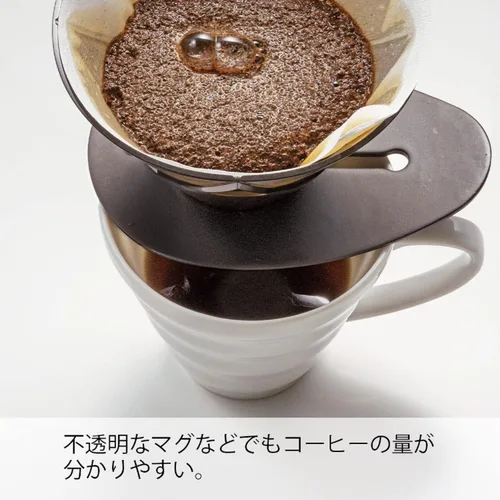 Miniatura 3 de Hario V60 "Mugen" Goteador de café de plástico, Tamaño 02, Negro transparente claro negro