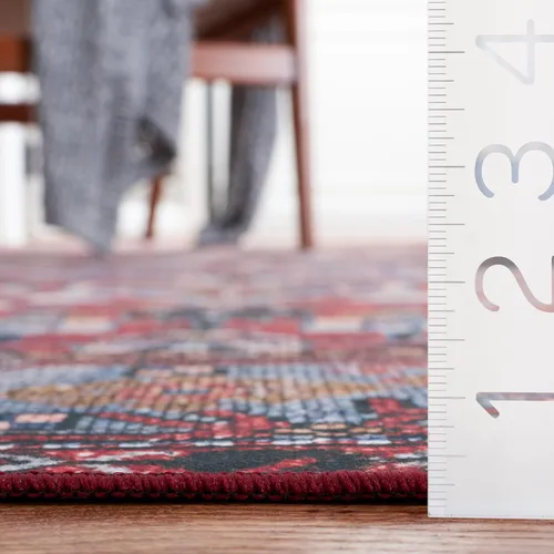 Miniatura 2 de SAFAVIEH Tucson Collection - Alfombra lavable de 2 pies 6 x 8 pies, resistente al óxido y azul, antideslizante, ideal para zonas de alto tráfico