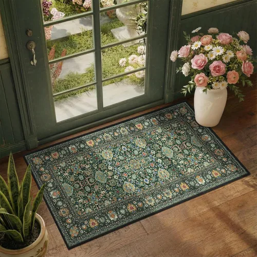 Miniatura 97 de Alfombras de área de 5 x 8 pies para dormitorio, alfombra lavable de 5 x 8, alfombra vintage grande, antideslizante, alfombra bohemia para sala
