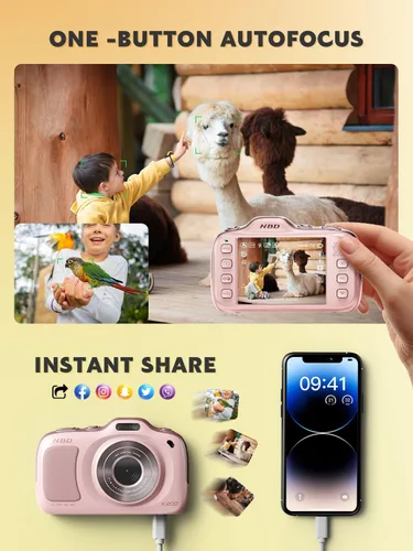 Miniatura 6 de Cámara digital, cámaras de vlogging 4K de 64 MP para fotografía con tarjeta de 64 GB, cámara digital portátil compacta de apuntar y disparar