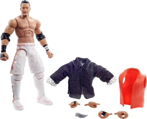 WWE Kushida Elite Collection Figura de acción, 6 pulgadas, regalo coleccionable para fanáticos de la WWE a partir de 8 años