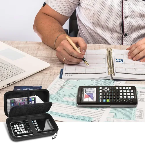 Miniatura 6 de Funda para calculadora gráfica compatible con Texas Instruments TI-84 Plus CE/TI-83 Plus CE, soporte de almacenamiento duro para estudiantes
