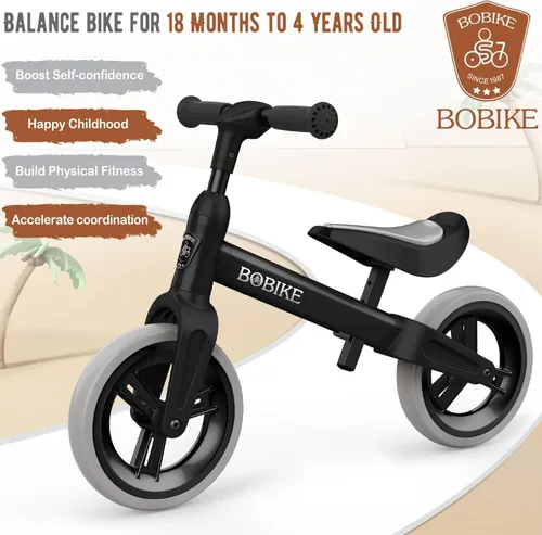 Miniatura 2 de Bobike - Bicicleta de equilibrio para niños pequeños, juguete para niños de 1 a 4 años, niñas y niños, asiento y manillar ajustables, bicicleta