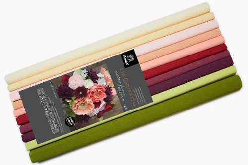 Lia Griffith - Rollos de papel crepé extrafino, 10.7 pies cuadrados, varios colores Flora