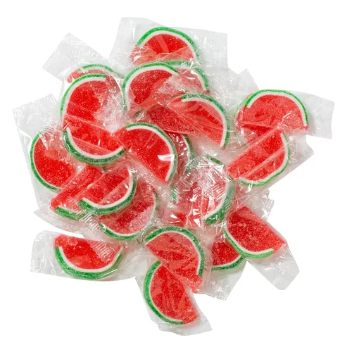 Boston Fruit Slice - Dulces gomosos gourmet envueltos individualmente, caja de 1 libra (sandía)