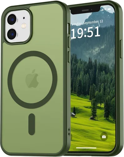 Miniatura 82 de vnnink para iPhone 12 y iPhone 12 Pro, funda de teléfono celular translúcida con protección contra caídas de grado militar, mate magnética