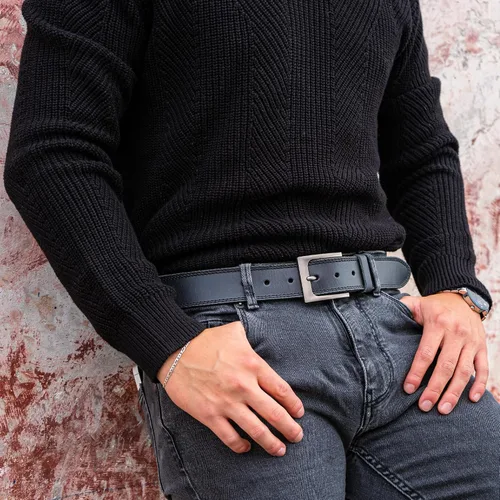 Miniatura 2 de Hide & Drink, Cinturón de cuero de grano completo de doble hilera para hombre, estilo occidental, accesorio casual de vaquero, hecho a mano