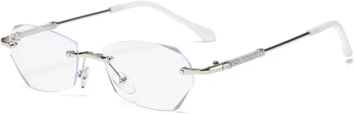 Miniatura 7 de LUFF Rimless Reading Glasses for Women, Fashion Lightweight Anti Blue Light Readers Classic Metal Comfortable Frame Glasses
