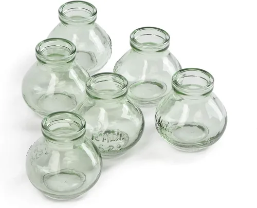 Miniatura 8 de Serene Spaces Living Mini jarrón Le Midi Bell Bud de cristal verde, centro de mesa para recepción de boda, mini jarrones para decoración del hogar