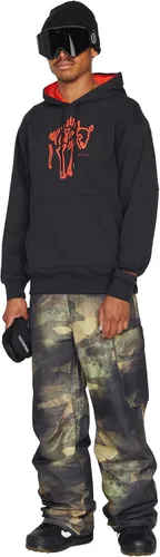 Miniatura 3 de Volcom Pantalones de snowboard VCO Hunter Cargo para hombre Negro estática
