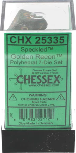 Miniatura 3 de Chessex Speckled® Polyedral Golden Recon™ Juego de 7 troqueles