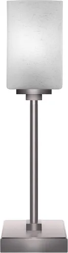 Miniatura 8 de Toltec Lighting Luna Accent - Lámpara de mesa, acabado de granito oscuro, cristal cuadrado de burbujas ahumadas de 3.5 pulgadas