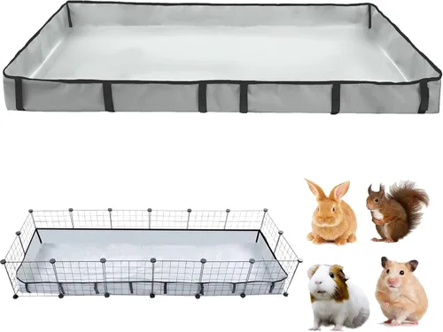 Miniatura 8 de DZWLKJ Forro de jaula de conejillo de indias, base impermeable y lavable, 28 x 56 pulgadas, adecuado para conejos, chinchillas, erizos, hurones