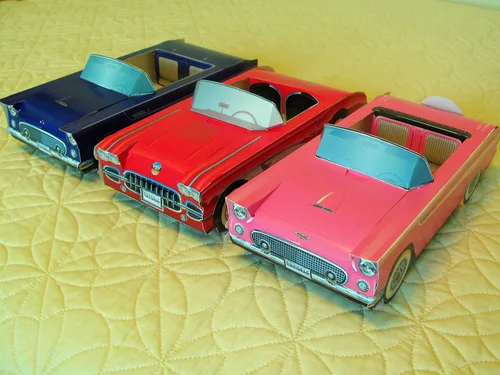 Miniatura 2 de 6 Carros de cartón clásicos para niños, caja de alimentos, bandeja de bocadillos, planificador de fiestas