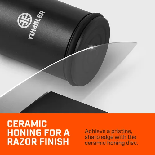 Miniatura 6 de TUMBLER Pro Rolling Knife Sharpener™ - Afilado de cuchillos hecho fácil - Kit de afilado de cuchillos rodante con sistema de disco removible - Negro