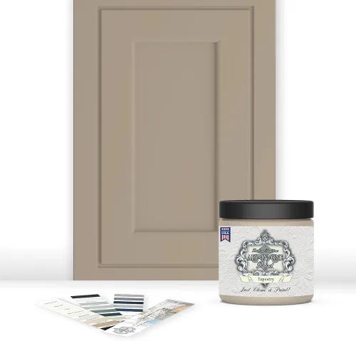 Miniatura 79 de Pintura TODO EN UNO, Abbey (gris cálido), Muestra de 8oz - Pintura duradera para gabinetes y muebles. Imprimación y capa superior incorporadas,