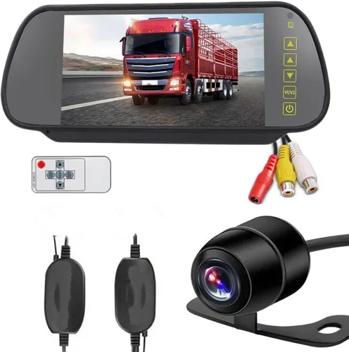 Miniatura 11 de Car Reverse Camera 7" Rear View Monitor Mirror Wireless Reverse Backup Camera Kit Replacement for Car Truck Van Car Rear Camera(Wireless Wireless Kit