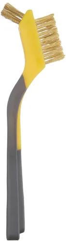 Miniatura 3 de Amazon Basics Mini cepillos de latón para limpieza, agarre suave, 1/2 pulgada, amarillo/gris, paquete de 3