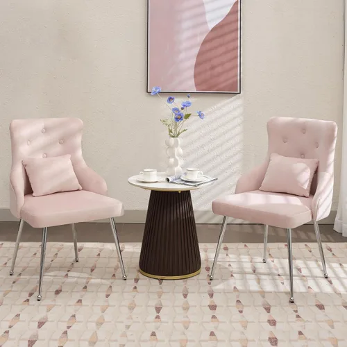 Miniatura 27 de Silla de tocador de terciopelo, silla de comedor tapizada para dormitorio, comedor, sala de maquillaje, silla moderna para sala de estar con patas