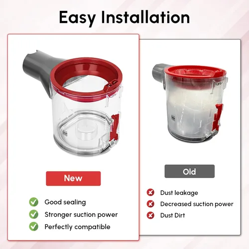 Miniatura 4 de Piezas de repuesto para cubeta de polvo para Dyson, para V7 V8 SV10 SV11 Detect Slim, accesorio para contenedor de aspiradora, accesorio de cubeta