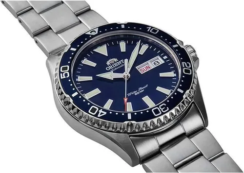 Miniatura 2 de ORIENT Reloj analógico automático para hombre con correa de acero inoxidable RA-AA0002L19B, azul, pulsera, Azul, Pulsera