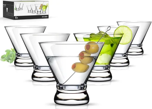 Miniatura 13 de LUNA & MANTHA - Juego de 4 vasos de Martini sin tallo, vasos de cóctel de Martini para Margarita, Manhattan, Cosmopolitan, bar en casa, fiestas