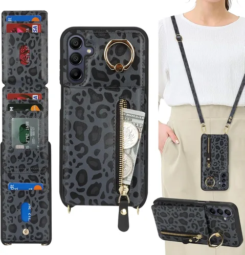 Funda para Samsung Galaxy A13 5G/4G con Portarjetas para Mujeres, Funda Tipo Billetera para Teléfono Galaxy A13 5G/4G con Correa, Ranuras para