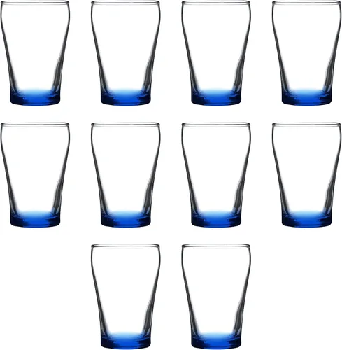 DISCOUNT PROMOS Juego de 10 vasos de chupito de 5.5 onzas, paquete a granel, ideal para bodas, fiestas, cumpleaños, eventos, color azul En blanco –