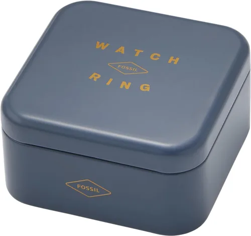 Miniatura 6 de Fossil Anillo de reloj para mujer con pantalla analógica de dos manecillas y banda de expansión de acero inoxidable