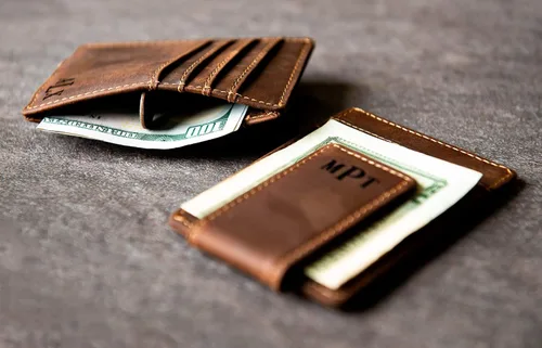 Miniatura 5 de Personalized Leather Magnetic Money Clip The Sanibel by Left Coast Original