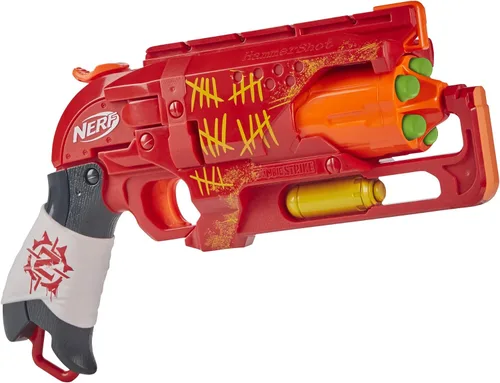 Miniatura 6 de NERF Zombie Strike Hammershot Blaster, rojo (exclusivo de Amazon)