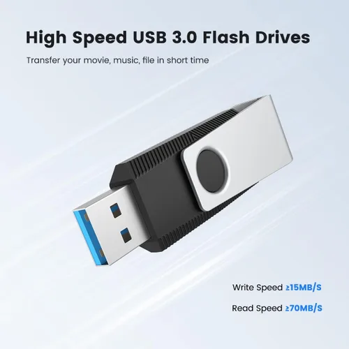 Miniatura 2 de Aiibe Unidad flash 3.0 de 64 GB, paquete de 5 unidades USB 3.0 de 64 GB, unidades USB 3.0 de 64 GB, unidades flash de 64 GB