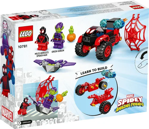 Miniatura 6 de LEGO Marvel Spider-Man Miles Morales: 10781 Spider-Man's Techno Trike Set, Spidey and His Amazing Friends Series, juguete para niños en edad