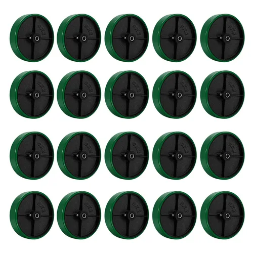 Miniatura 35 de Ruedas giratorias de repuesto de 6 x 2 pulgadas, rueda de hierro fundido de acero, resistente, capacidad de 1200 libras por rueda, orificio de 1/2