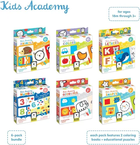 Miniatura 2 de Banana Panda – KIDS ACADEMY BUNDLE – Juego completo de 6 cajas incluye 12 libros de actividades y 70 rompecabezas educativos para enseñar
