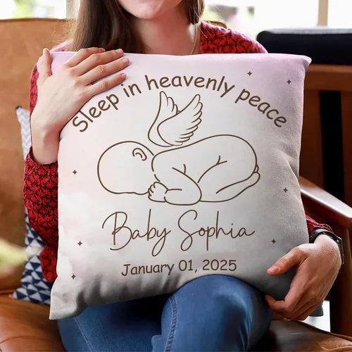 Miniatura 3 de Hyturtle Almohada conmemorativa personalizada para bebé (bebé conmemorativo 1)