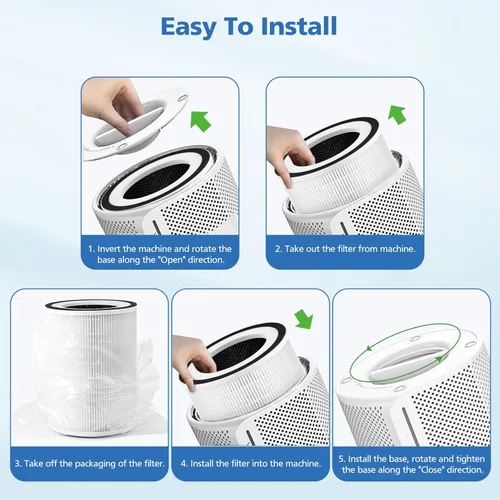Miniatura 7 de Filtro HEPA KILO Verdadero para Afloia KILO, KILOPLUS, KILOPRO, MIRO, MIRO PRO y para MORENTO MR-Kilo, Purificador de Aire Kalo, Filtración de 3