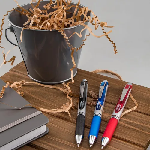 Miniatura 2 de Pentel EnerGel RTX - Bolígrafo de gel líquido retráctil, línea mediana, punta de metal, tinta negra, paquete de 6 unidades (BL77BP6A)