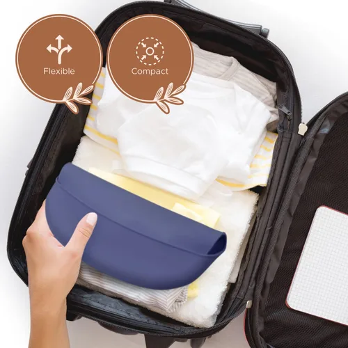 Miniatura 6 de Baberos de silicona para bebés, babero impermeable sin BPA con bolsillo, apto para lavavajillas con recogedor de alimentos
