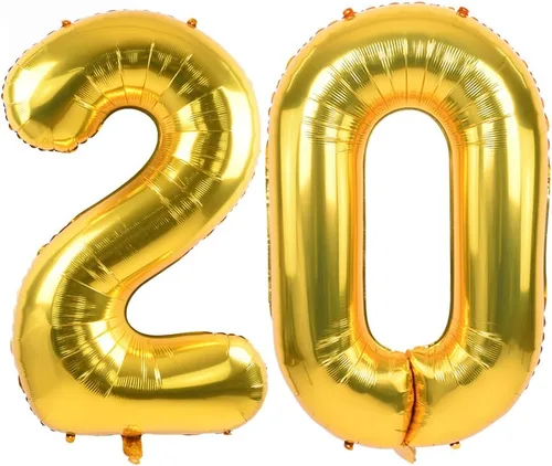 Miniatura 18 de TONIFUL Globos dorados de 40 pulgadas con números grandes del 0 al 9, globos digitales de helio del número 5, globos de aluminio de Mylar con Nmuber