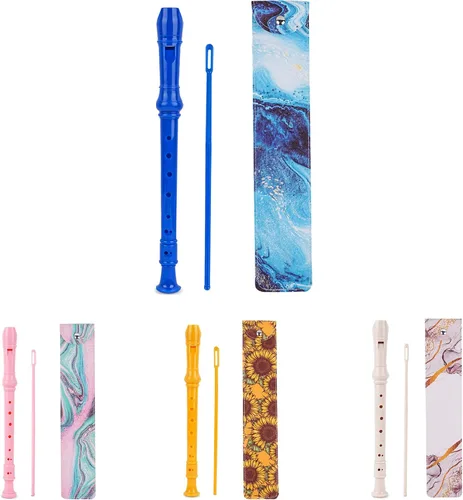 Miniatura 2 de Flauta para principiantes, niños y adultos, 8 agujeros, soprano, flauta de música con varilla de limpieza y funda de cuero para estudiantes