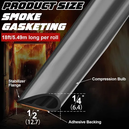 Miniatura 2 de Juntas adhesivas de goma de silicona flexible para puertas y ventanas, para interiores y exteriores, burletes comerciales
