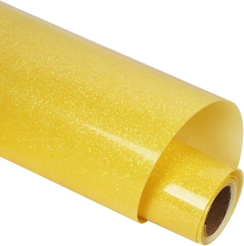 Miniatura 31 de Guangyintong - Rollos de vinilo de transferencia de calor con brillo dorado, 30,5 cm x 1,5 metros, vinilo para planchar, para camisetas, fácil