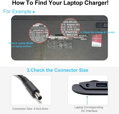 Miniatura 3 de Cargador adaptador de CA para Dell Latitude 12 Rugged Extreme 7212