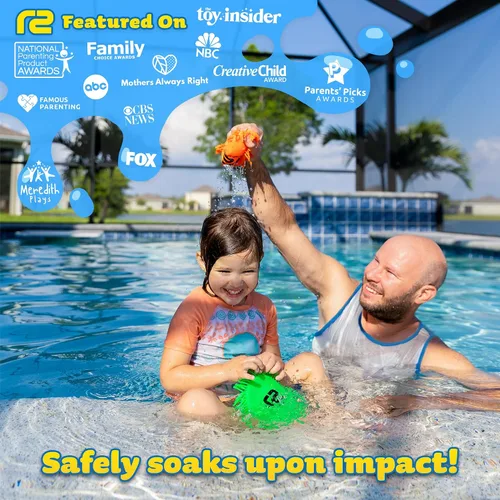 Miniatura 2 de Discos voladores de agua para niños: disco deportivo suave, paquete de 2 unidades, empapa el objetivo en el impacto, los mejores juguetes de piscina