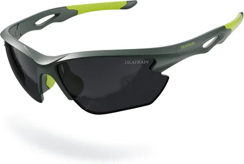 Miniatura 9 de DEAFRAIN Gafas de sol deportivas polarizadas para hombres y mujeres, ciclismo, correr, pesca, TR90, marco irrompible, protección UV Blanco