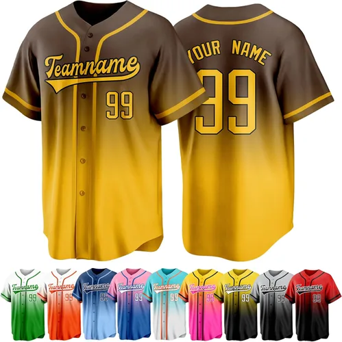 Miniatura 7 de Custom Baseball Jersey Personalized Short Sleeve Team Sport Uniform Baseball Shirt for Men Women Youth Boy